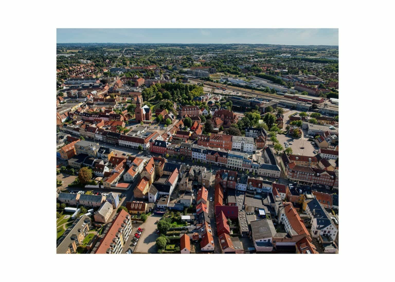 Holbæk Plakat Unikt luftfoto fra CityPoster.dk